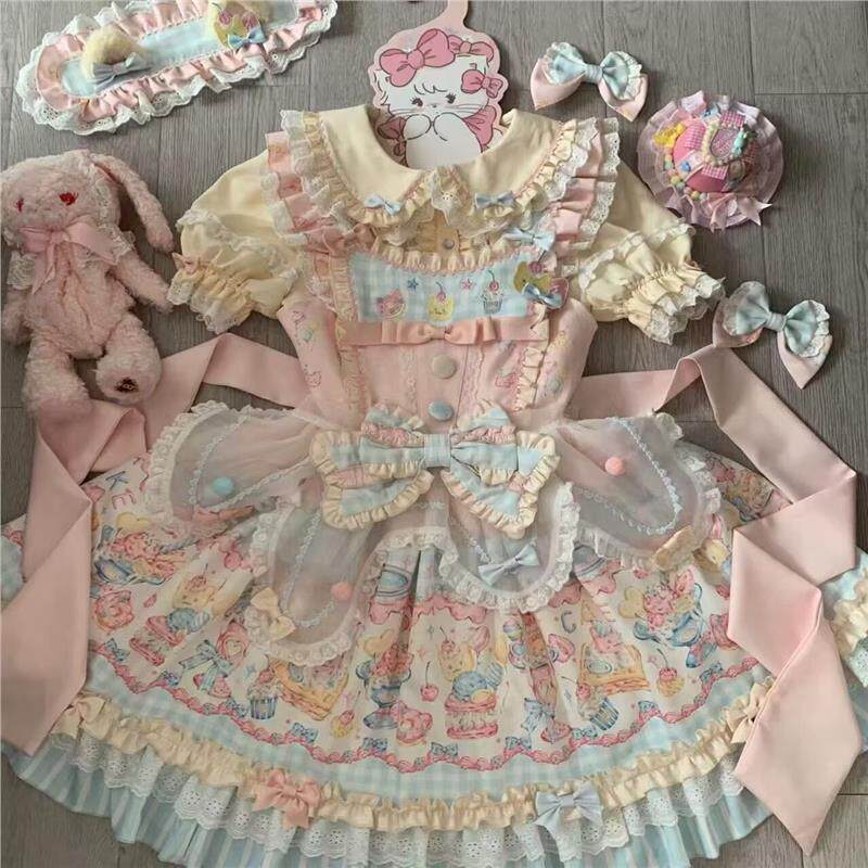 甜心喵果铺lolita洛丽塔洋装连衣裙大全套夏季蓬蓬蛋糕裙甜美可爱