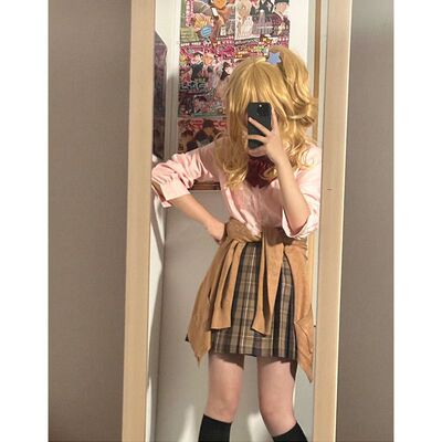 citrus柑橘味香气cosplay蓝原柚子套装同款百褶裙粉衬衫百搭服装