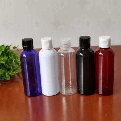 盖胶6p0ml100ml200ml翻塑料瓶et透明圆形乳液凝BEC挤压小样分装瓶