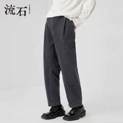 商场同款流石男装耐磨牛仔九分裤