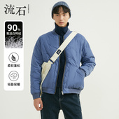 时尚 棒球领鸭绒外套夹克2025冬季 宽松新款 流石男装 加厚短款 羽绒服