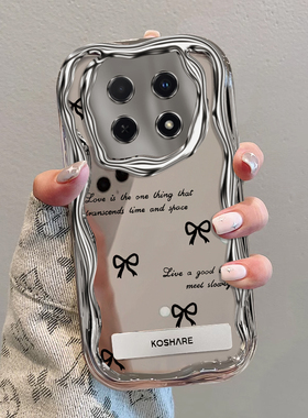 适用华为畅享80手机壳新款60X电镀70全包畅享50Pro创意英文蝴蝶结硅胶20SE时尚女款防摔保护10Plus软套Z手链