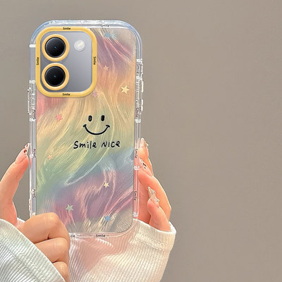 vivoY系列创意羽纱彩虹笑脸外壳