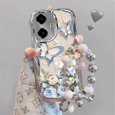 适用荣耀系列蝴蝶鲜花手机壳