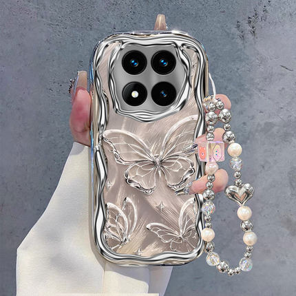 适用红米Note14Pro+手机壳新款Note13R卡通Note12Turbo流光蝴蝶11TPro奶油纹10Pro硅胶保护套Note9防摔软壳