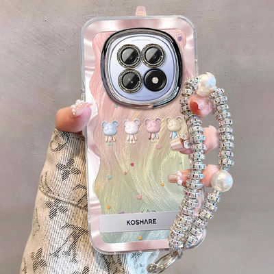 适用OPPOA系列彩色小熊手机壳