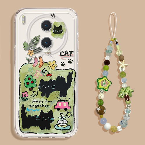 适用vivoY系列草地猫咪手机壳