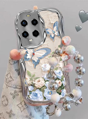 适用华为Nova14Ultra手机壳新款Nova13文艺12蝴蝶鲜花Nova11SE可爱女10Pro奶油纹9SE硅胶套7/8带nova6挂绳5