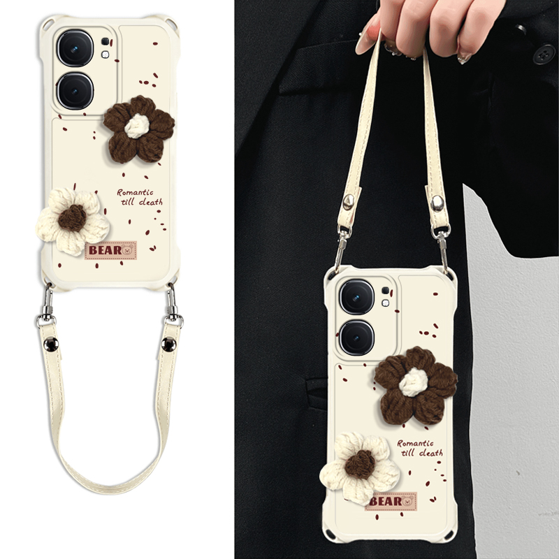 iQOOneo系列简约花朵公仔手机壳