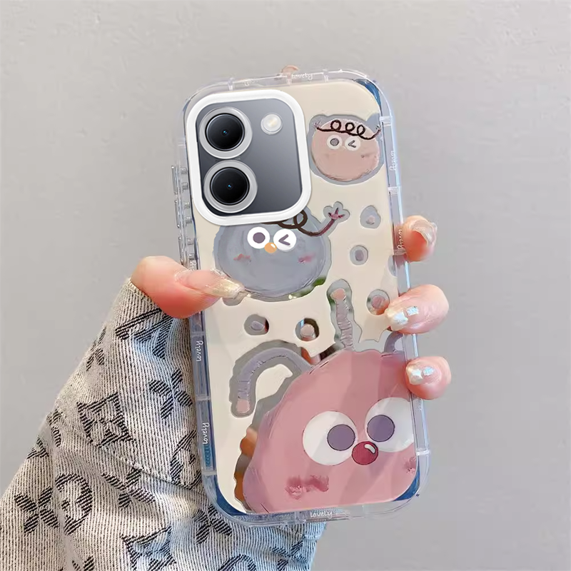 vivoY系列可爱网红毛绒煤球外壳