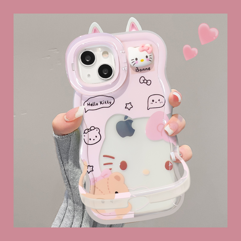 适用苹果系列小熊KT猫手机壳