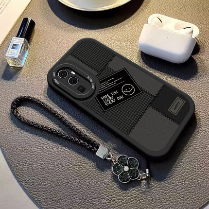 适用于OPPOReno12手机壳10女生高级感格子笑脸reno9软壳pro+硅胶8日韩风7个性11ins风全包5k简约4全包3保护套