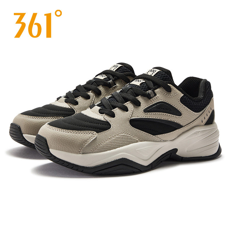 361男鞋春季2026新款跑步鞋男款休闲鞋子官方正品皮面防水运动鞋