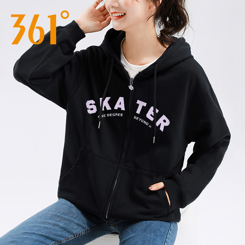 361连帽外套女秋季新款女针织开衫休闲宽松卫衣官方正品上衣女装