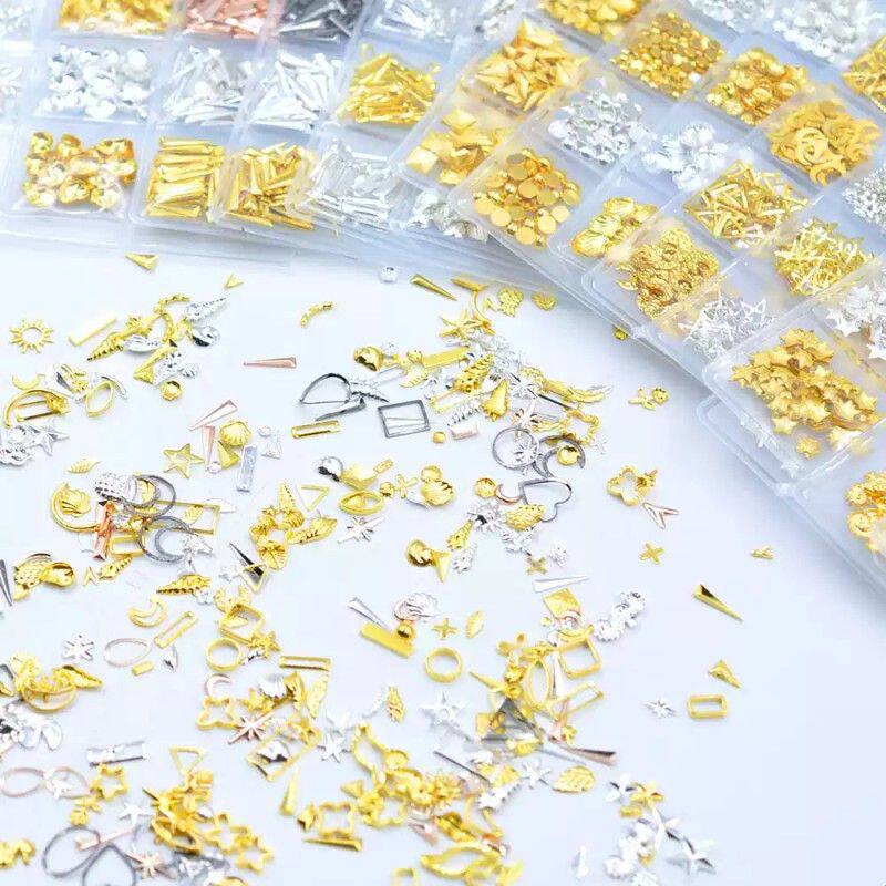 巧巧diy水晶滴胶 金色银色 亮片嵌入片 滴胶装饰物 美甲亮片袋装