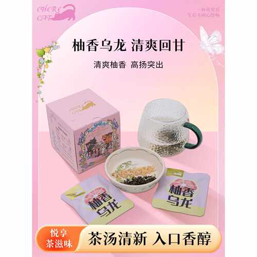 榭尔猫果茶礼盒中秋礼品伴手礼礼盒柚香乌龙冷泡茶果茶饮独立包装