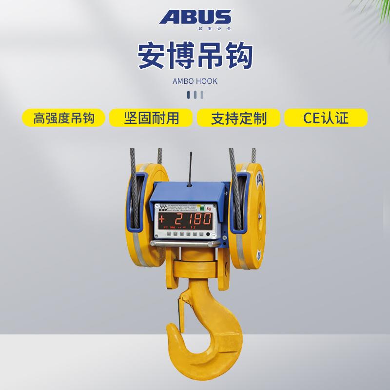 德国安ABUS电钢丝绳载葫芦起重5t博机环链行车称重荷动显示 吊钩