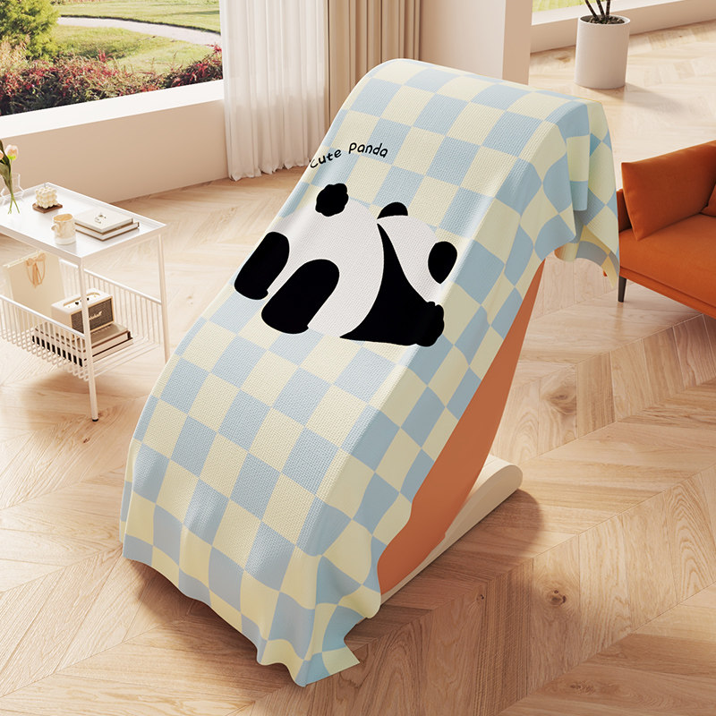 可爱卡通电动按摩椅防尘罩盖布家用折叠躺椅遮灰布家用沙发套盖巾