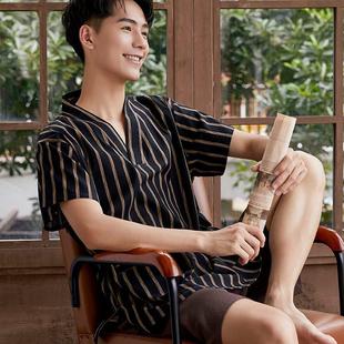 套头桑拿服浴服大码 纯棉汗蒸服男款 足疗按摩洗浴中心浴衣客人服男