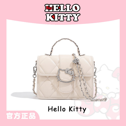 HelloKitty凯蒂猫菱格链条小方包
