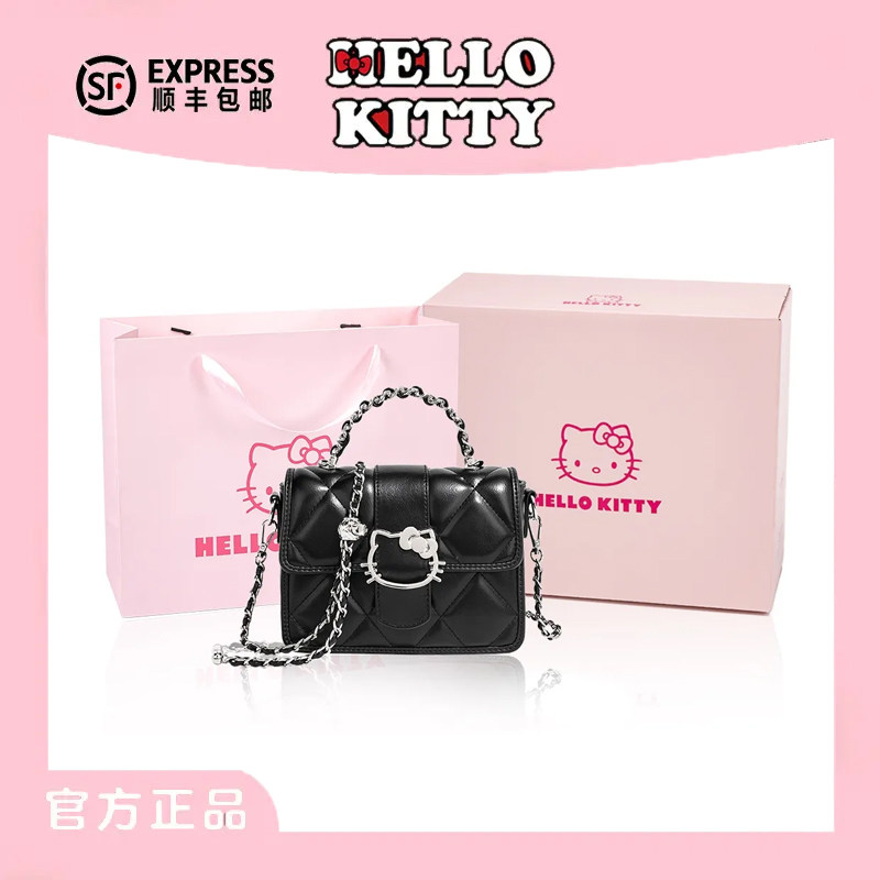 HelloKitty三丽鸥凯蒂猫小方包链条女包时尚斜挎包新款手提单肩包,箱包皮具/热销女包/男包,通用款女包,淘宝优惠券,粉丝福利购,淘宝优惠卷