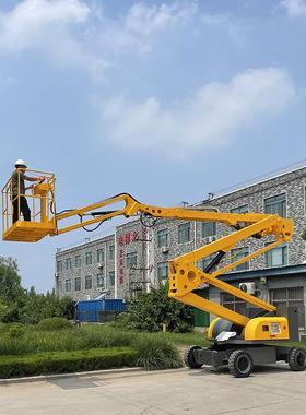 自行3走曲臂式高空业车电动液压608m°旋转外作维修升降户平台