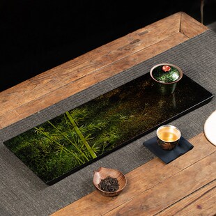 精选漆器茶具福州大漆漆画干泡茶台家用茶室装饰中式电木茶盘茶具