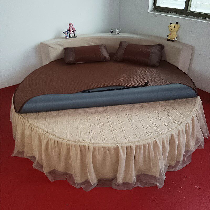 大圆床凉席藤席双面可用圆席子公主大床圆形床凉席竹席高档藤席子
