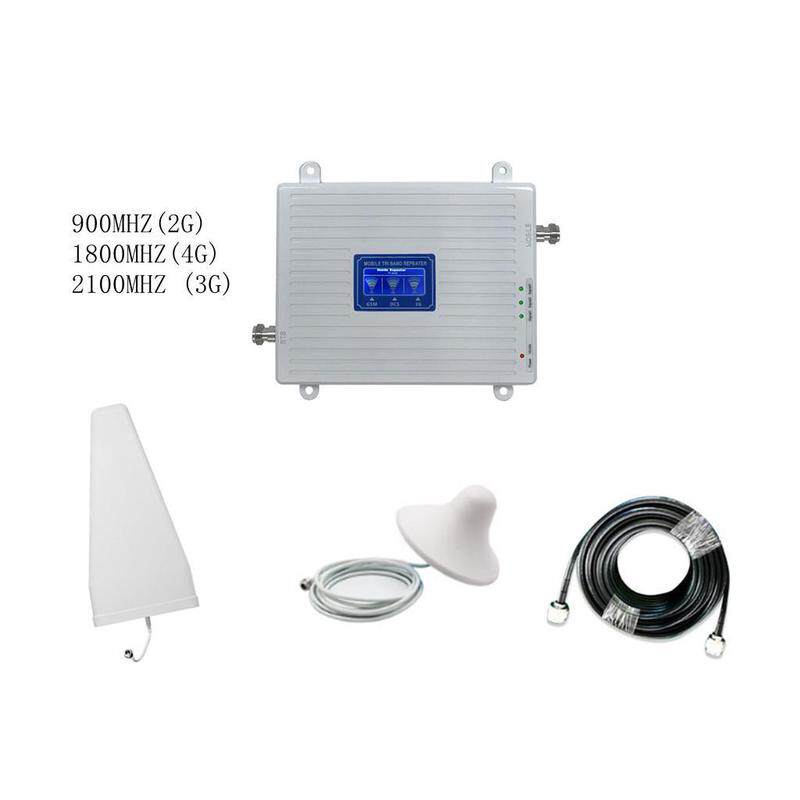 白三频900/1800/2100手机信号放大器 2G 3G 4G上网信号增强器