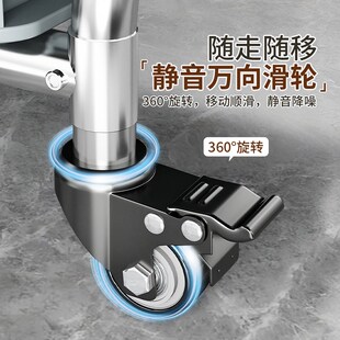 可移动拖把架不锈钢商用扫帚置物收纳清洁工具沥水架拖布架保洁车