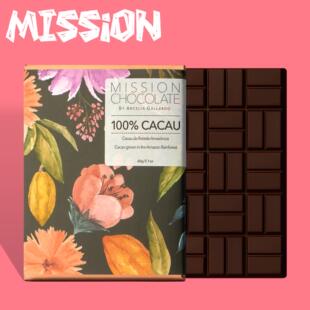 巴西进口Mission高端100%无糖纯黑巧克力天然可可脂零食健身