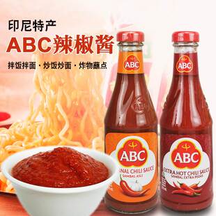 印尼进口ABC辣椒酱 劲辣SAMBAL蒜味辣酱335毫升 炒饭拌面炸鸡蘸酱