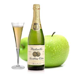 现货Martinellis美国原装金装经典气泡果酒起泡苹果汁750ml无酒精