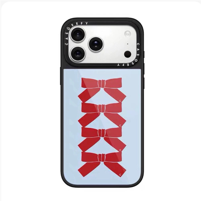 韩国代购CASETiF晶釉手机壳适用苹果17promax新款勃艮第蝴蝶结iphone16/15/promax/pro保护14plus磁吸Magsafe