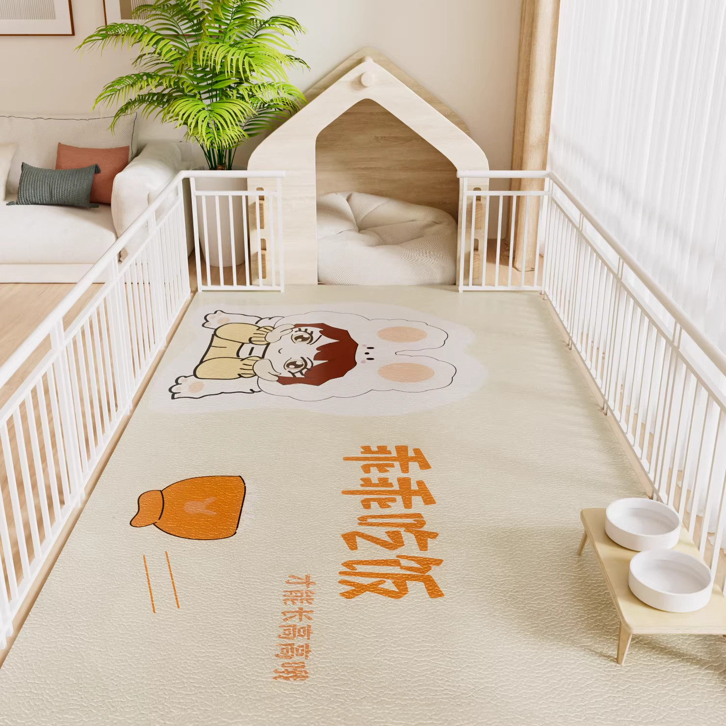 欧贝纺宠物狗狗垫子防水防尿地毯