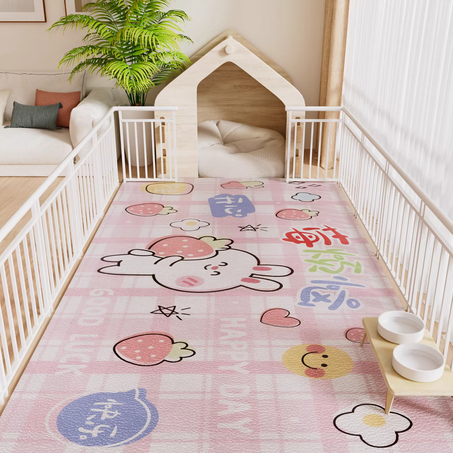 欧贝纺宠物狗狗垫子防水防尿地毯