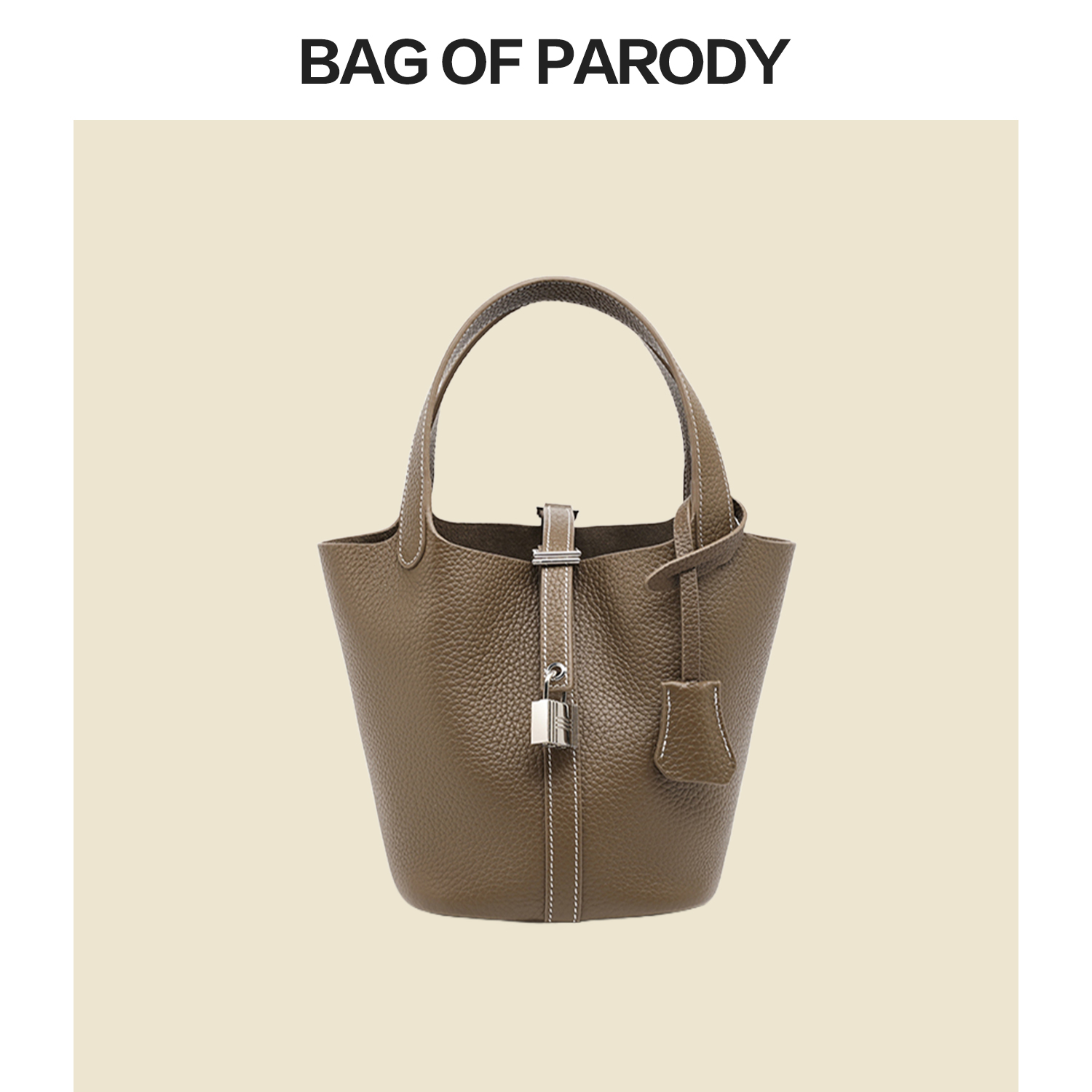 Bag Of Parody高级感真皮包菜篮子包水桶包头层牛皮包2025新款