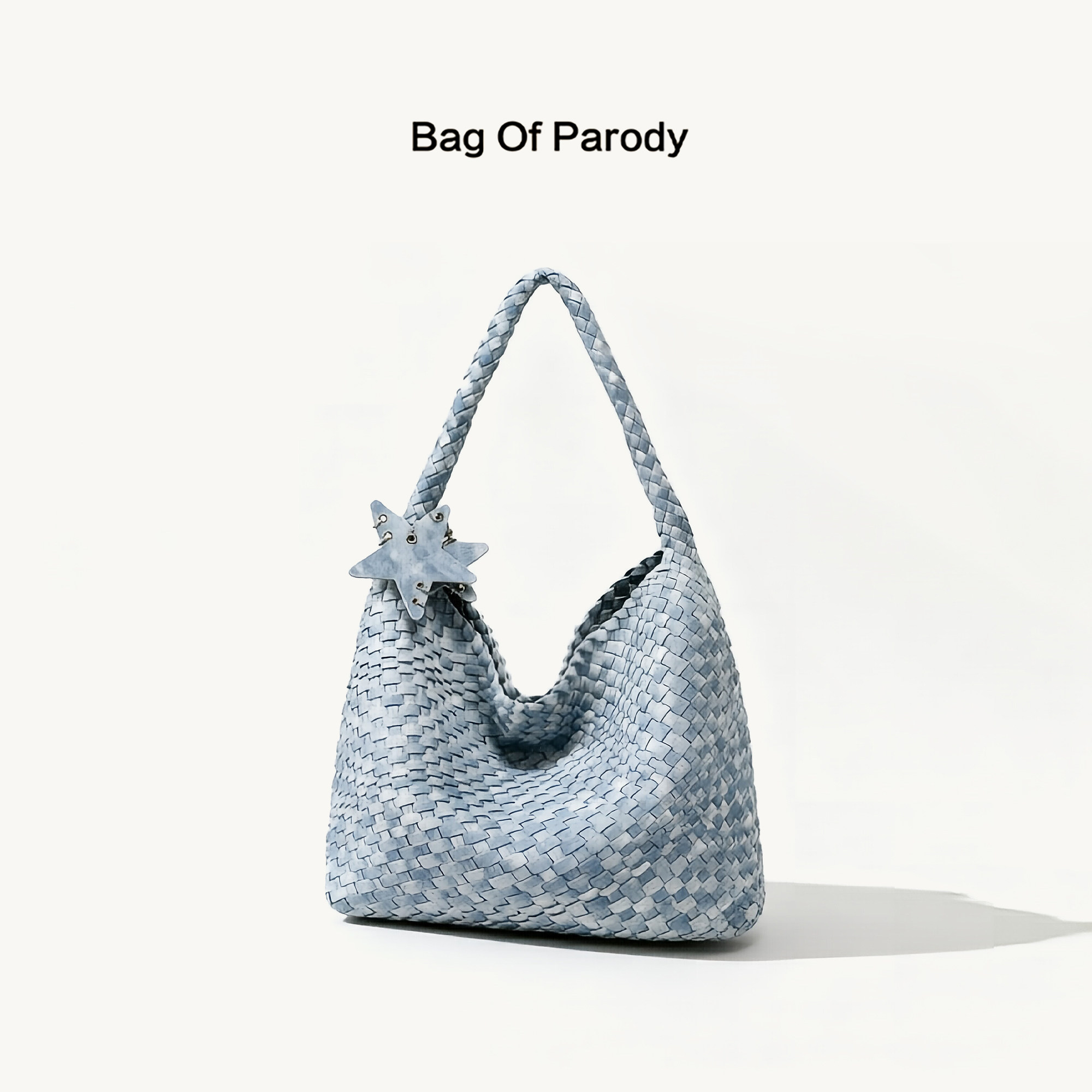 Bag of parody热巴同款通勤大容量包女包编织质感大容量托特包
