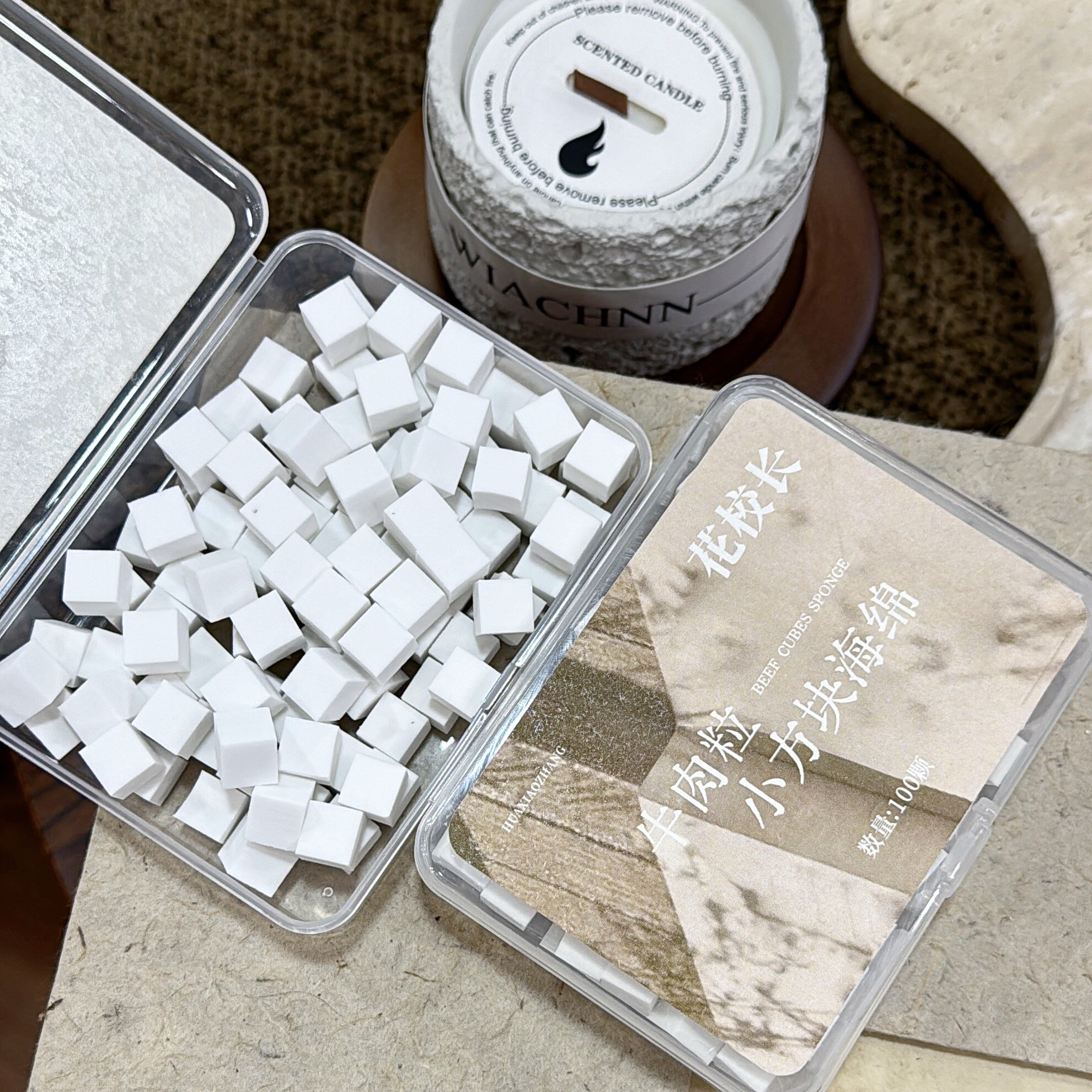 Nail Art Sponge Cubes: Non-Shedding Tofu Cube Texture - Product image 5