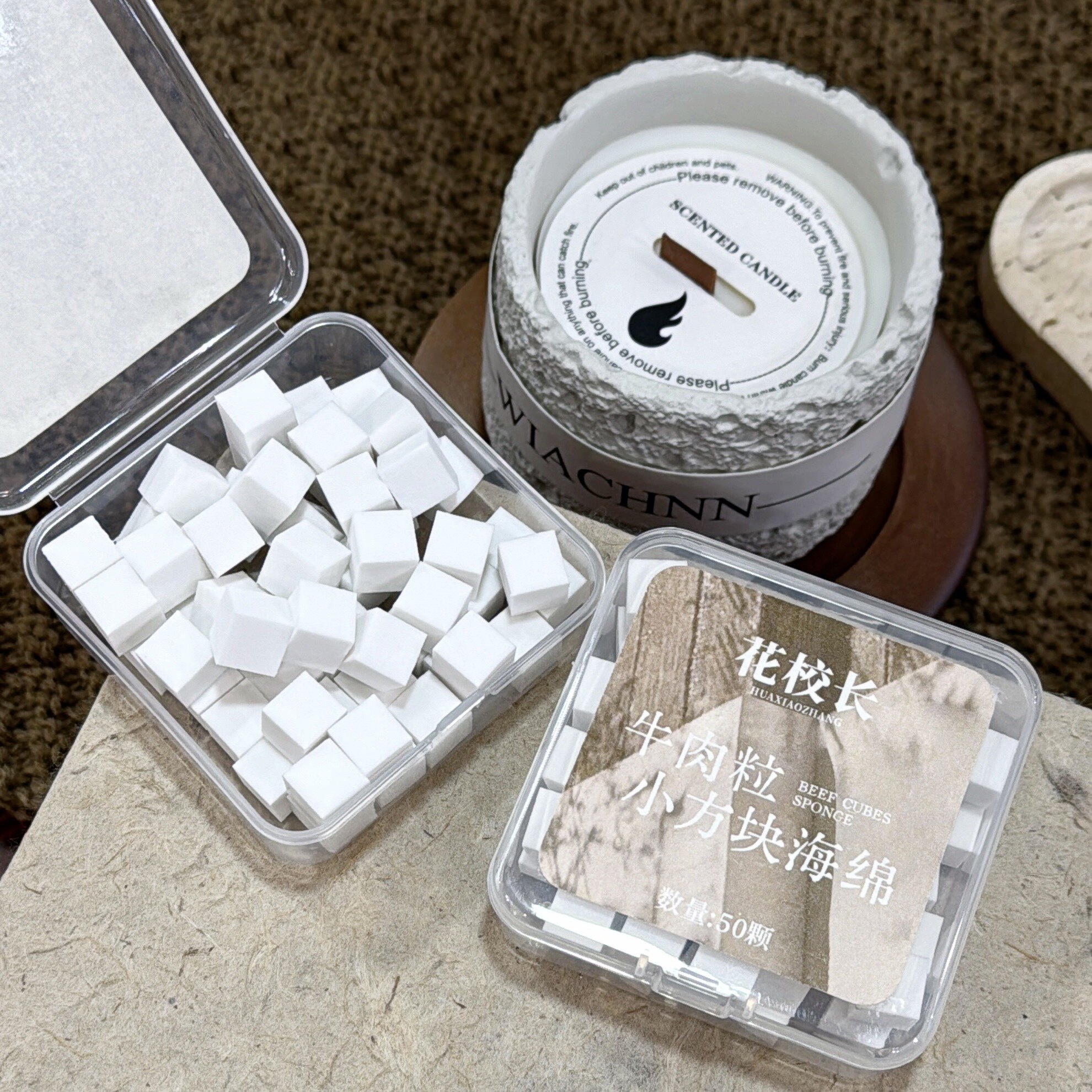 Nail Art Sponge Cubes: Non-Shedding Tofu Cube Texture - Product image 4