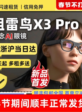 出租RayNeo雷鸟X3 Pro概念AI眼镜无线双目全彩显示导航翻译眼镜
