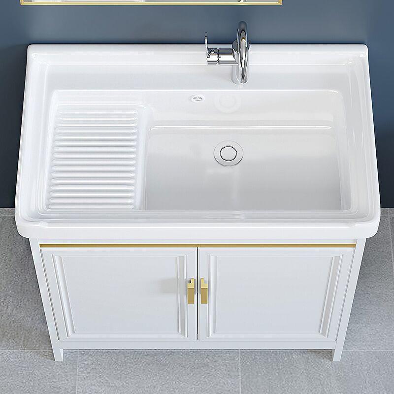 洗衣服水池一体阳台太空铝洗衣柜落地式浴室柜组合洗手洗脸台洗衣