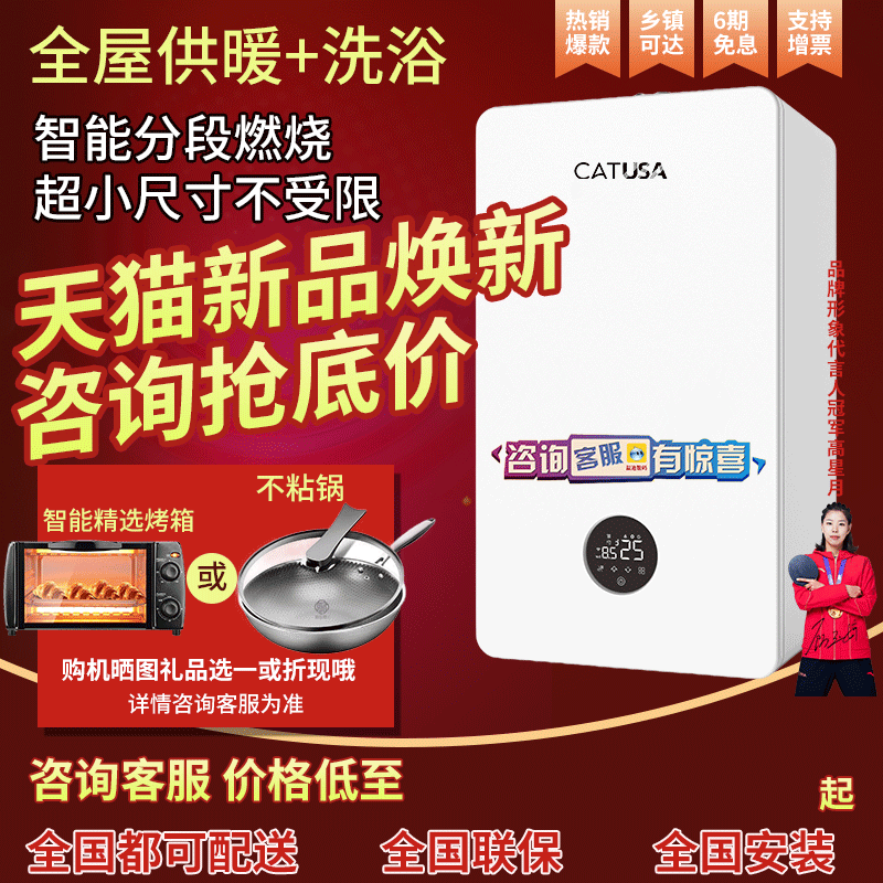 CATUSA美国猫牌燃气壁挂炉家用天然气地暖暖