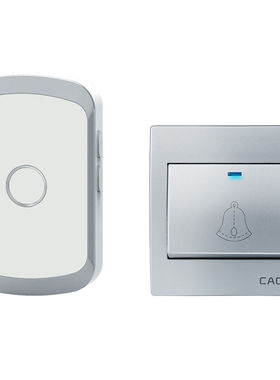 CACAZI卡佳斯H02远距离无线门铃家用呼叫器86大面板一拖一拖二拖