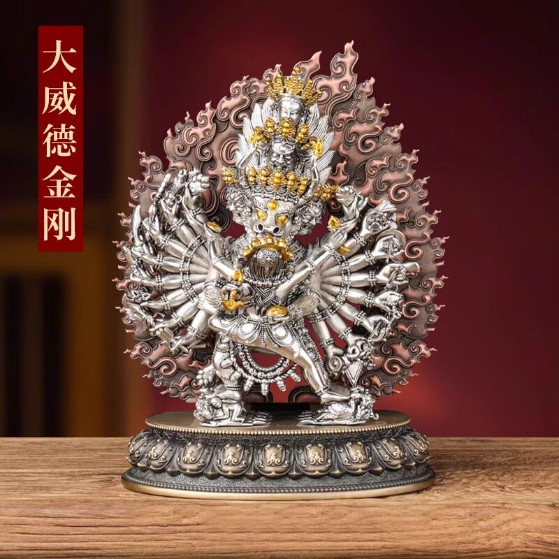 藏式纯铜西藏大威德金刚雕佛像