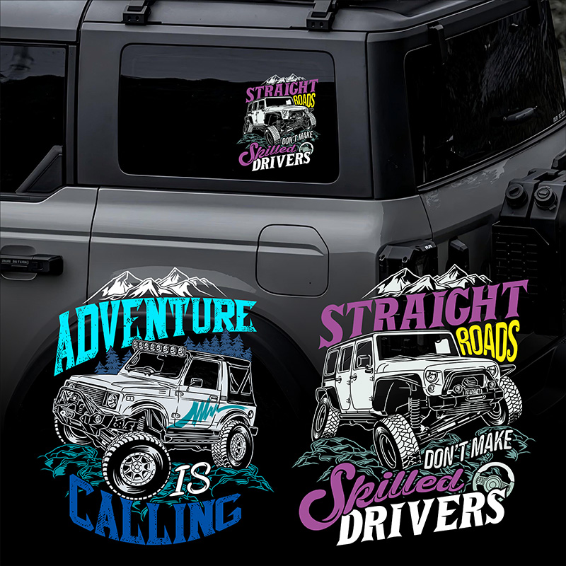 越野车窗玻璃防水装饰拉花