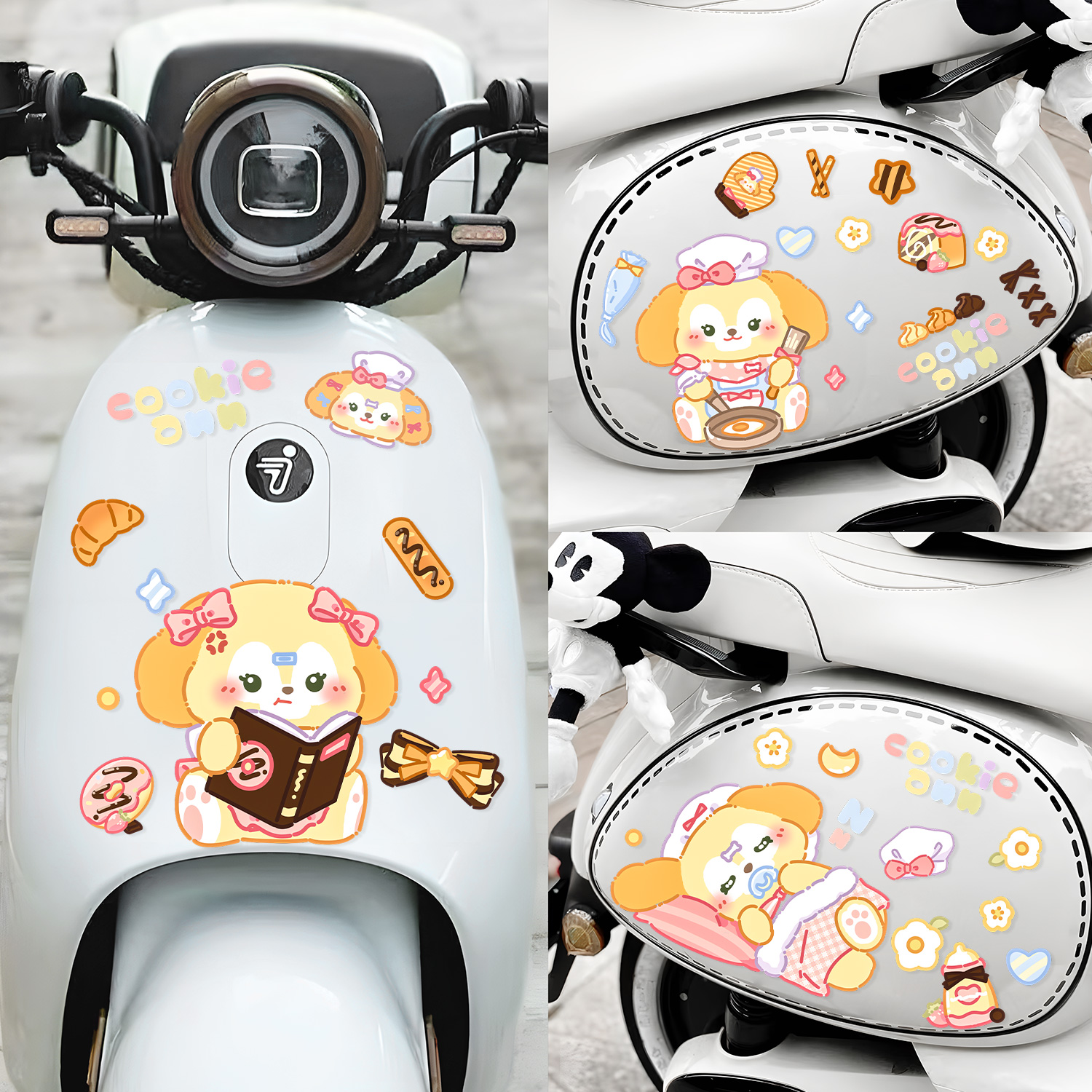 可爱卡通可琦安饼饼电动车装饰贴