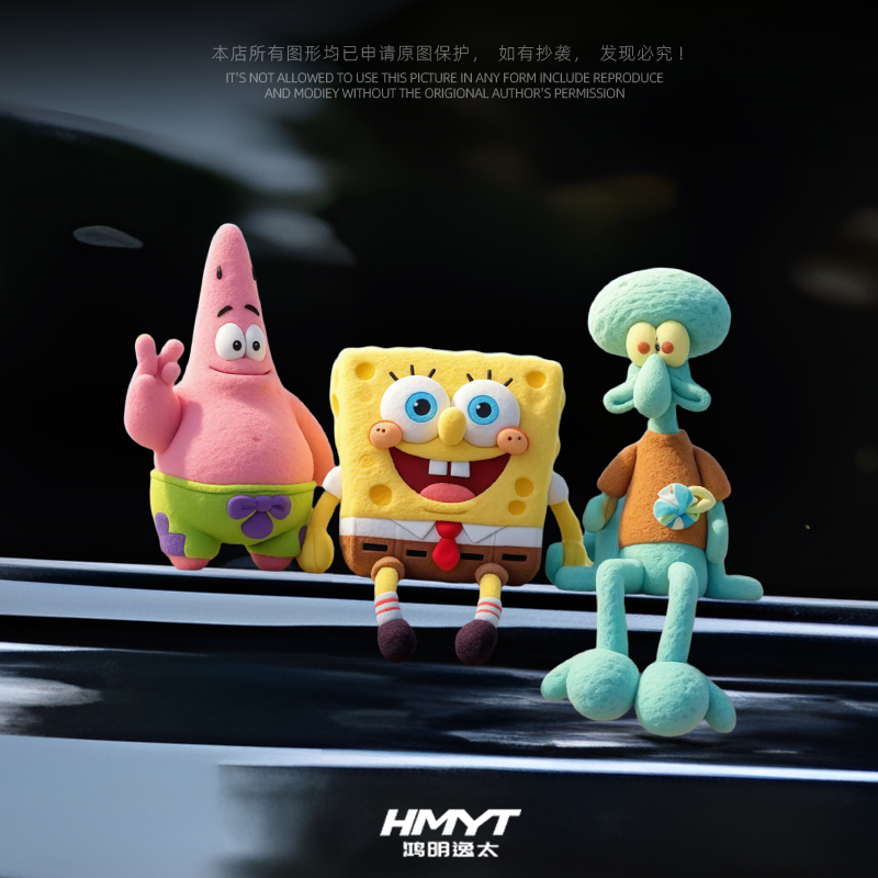 可爱海绵宝宝卡通个性车窗装饰贴