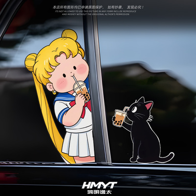 美少女汽车防水装饰贴纸