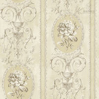Modo French Wall Fabric 2026 New Style Living room and Bedroom wall fabric American vertical striped flower European court style wallpaper thumbnail 3